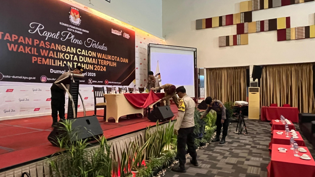 Rapat pleno Terbuka Penetapan Pasangan Wako dan Wawako Dumai Terpilih Kota Dumai Tahun 2024