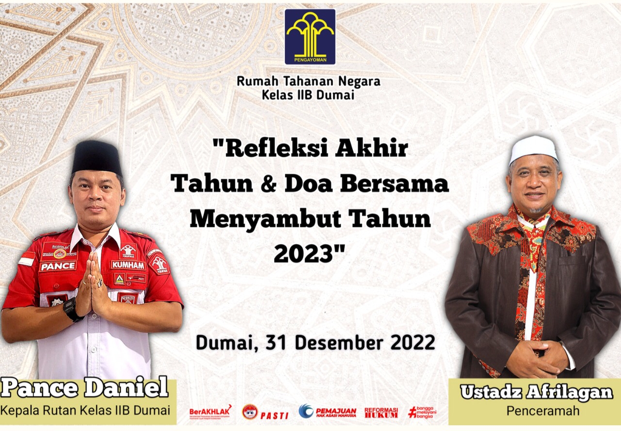 Rutan Dumai Gelar Refleksi Akhir Tahun dan Doa Bersama Menyambut Tahun 2023