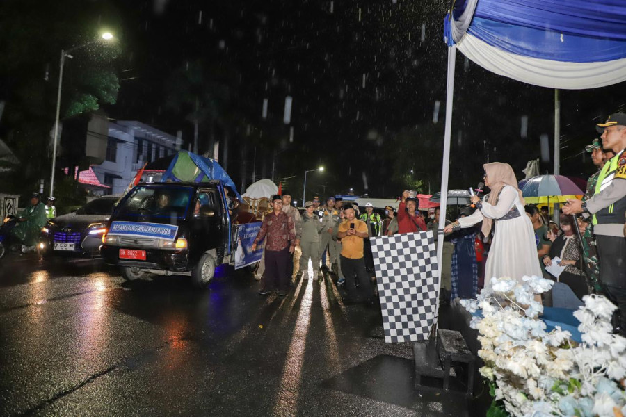 Wali Kota Pematangsiantar Melepas Takbir Keliling Malam Hari Raya Idul Adha 1445 H