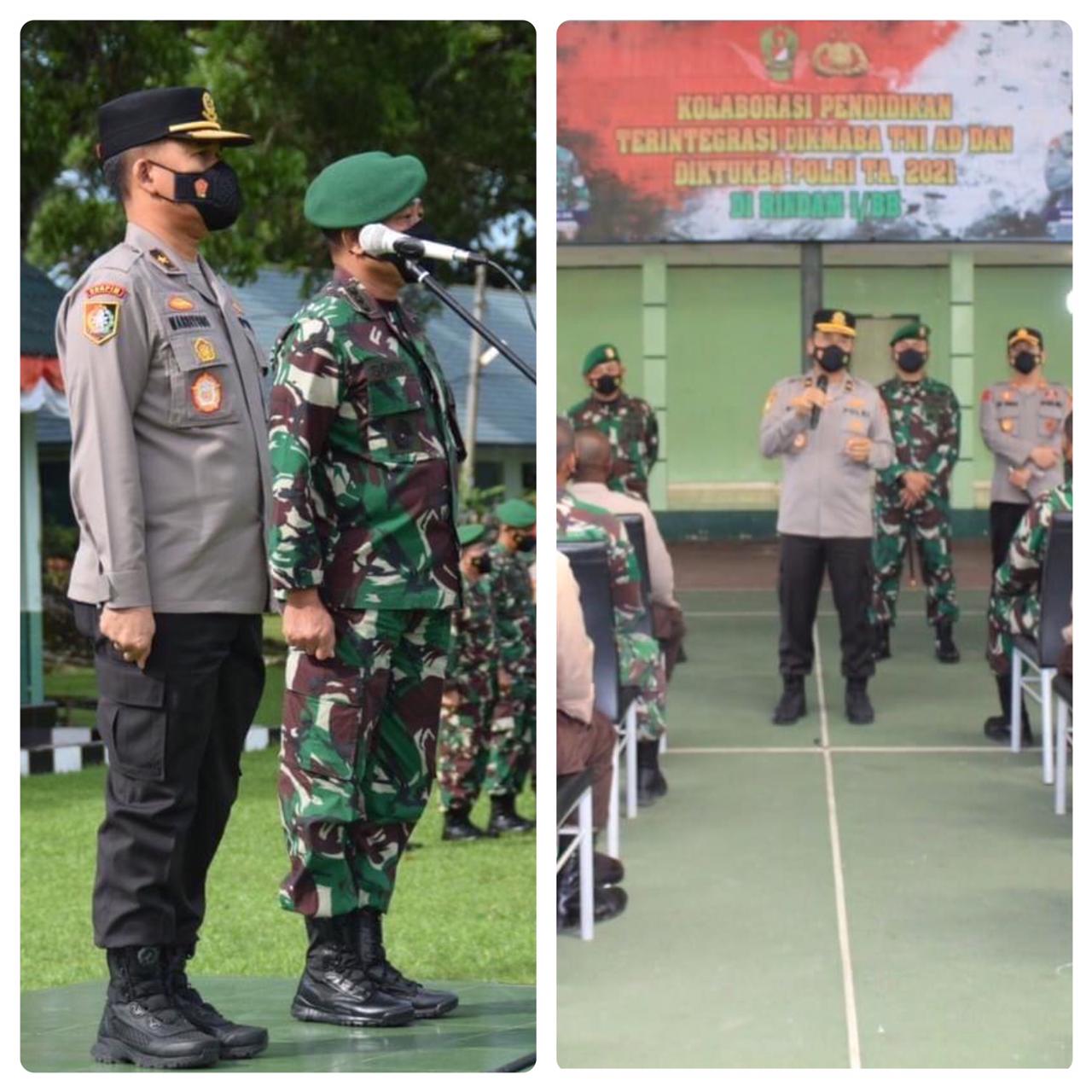 Diklat Integrasi Dikmaba TNI AD dan Polri TA 2021 Resmi Dibuka di Rindam I/ BB