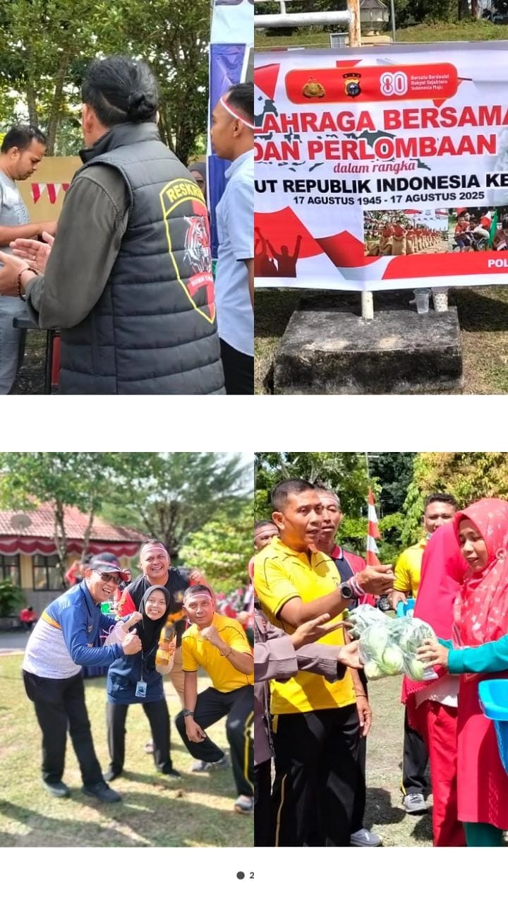 Sambut HUT RI Ke-80, Kapolsek Dumai Timur  Mengadakan Kegiatan Perlombaan dari Kelurahan Masing masing dan Berkolaborasi bersama Perum Bulog Dumai