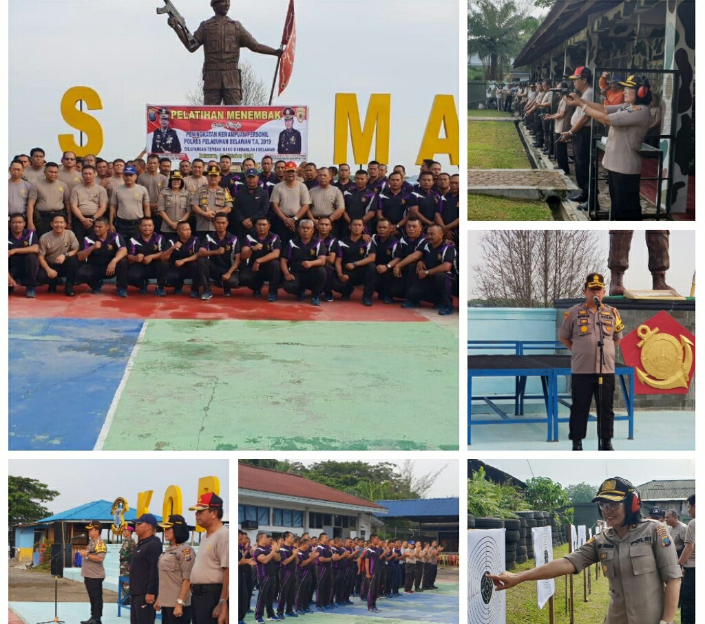 Bentuk Sinergisitas, Polres Belawan bersama Yon-Marinir  Latihan Menembak 