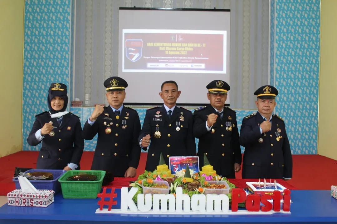 Lapas Kelas IIB Padangsidimpuan Kanwil Kemenkumham Sumut Laksanakan Upacara Peringatan HDKD Ke-77 TH