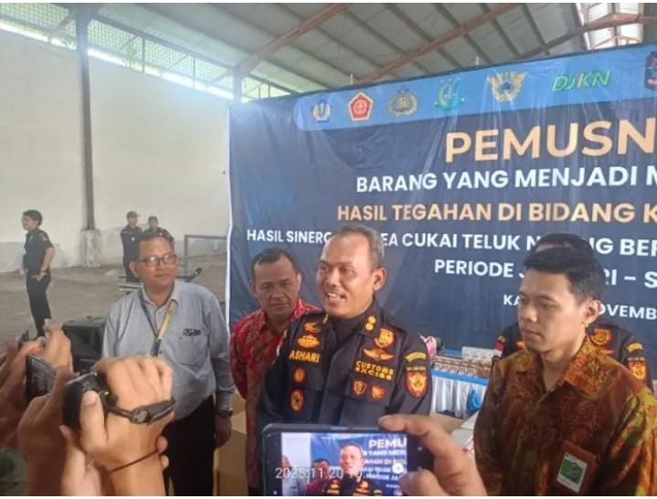 Bea Cukai Teluk Nibung Lakukan Pemusnahan Barang Ilegal Senilai Rp1,15 Miliar