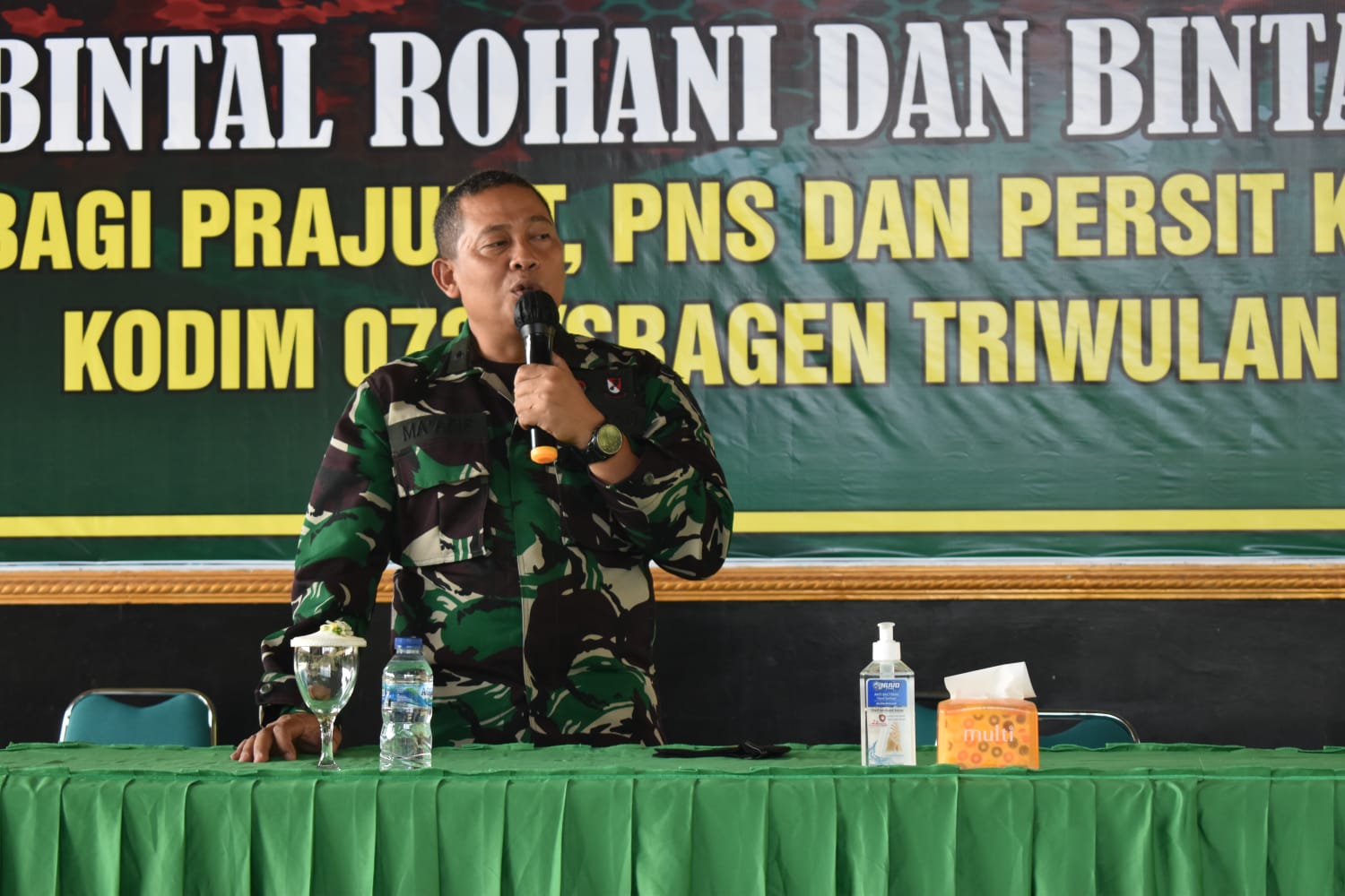 Anggota Kodim 0725/Sragen Menerima Binroh Dan Bintalidjuang Dari Bintaldam IV/Diponegoro