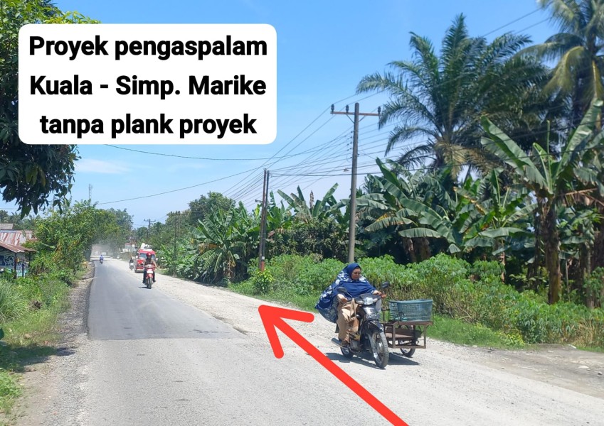 Proyek Rp18 Miliar di Langkat Dikerjakan Tanpa Plang, Warga Sebut 
