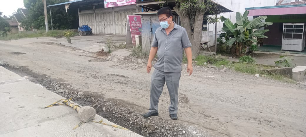 Pembangunan Jalan  Umar Baki Dinilai Asal  Jadi, Ketua Komisi C DPRD Binjai Cuek Laporan Warga