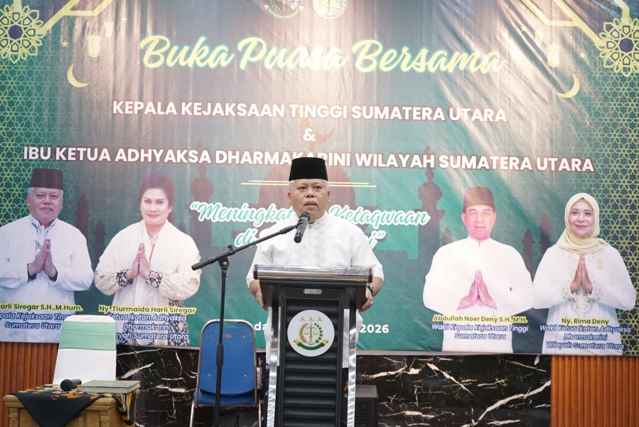 Berbagi Berkah Ramadan 1447 H Bersama Anak Yatim, Keluarga Besar Kejati Sumut dan Ikatan Adhyaksa Dharmakarini Gelar Buka Puasa Bersama