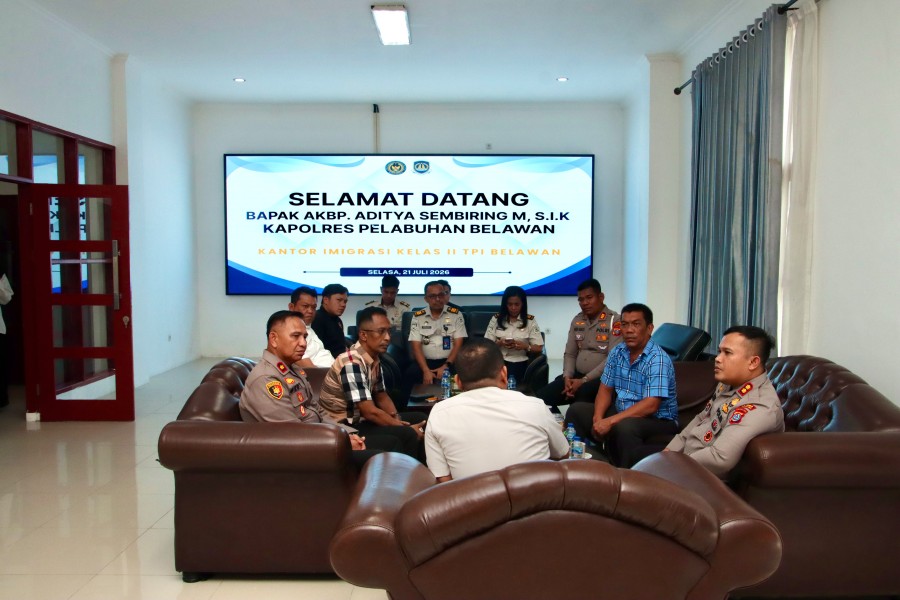 Kapolres Pelabuhan Belawan Jalin Silaturahmi dan Perkuat Sinergi dengan Kantor Imigrasi Kelas II TPI Belawan