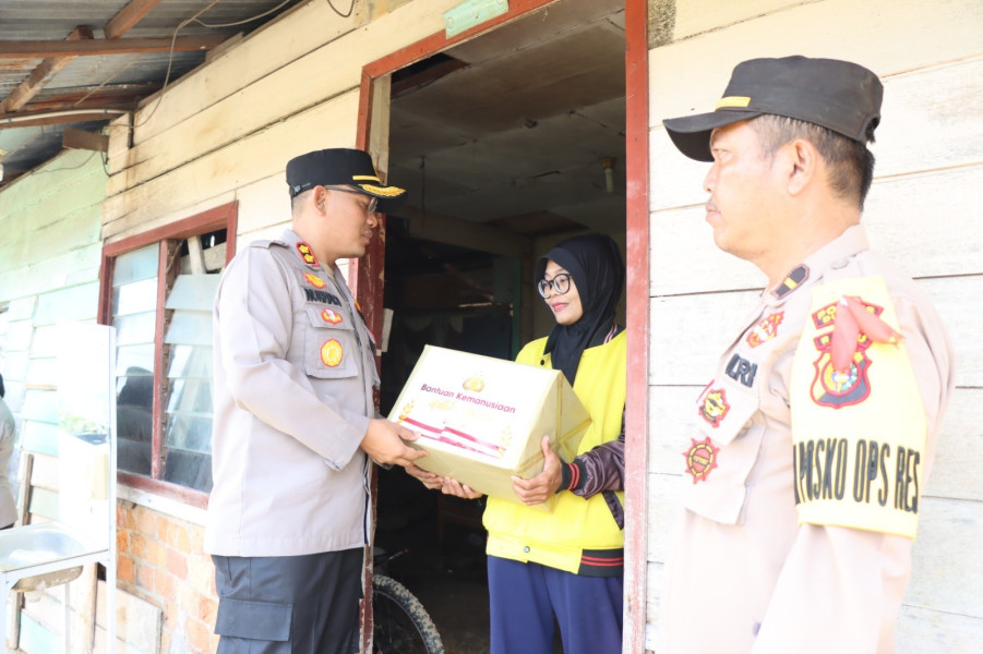 Lanjutin Intruksi Presiden, Polres Dumai SalurkanBantuan Kemanusiaan Untuk Negeri
