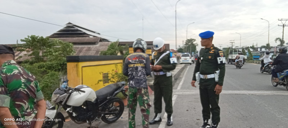 Tingkatkan Disiplin, Sub Denpom 1/5-2 Binjai Gelar Razia