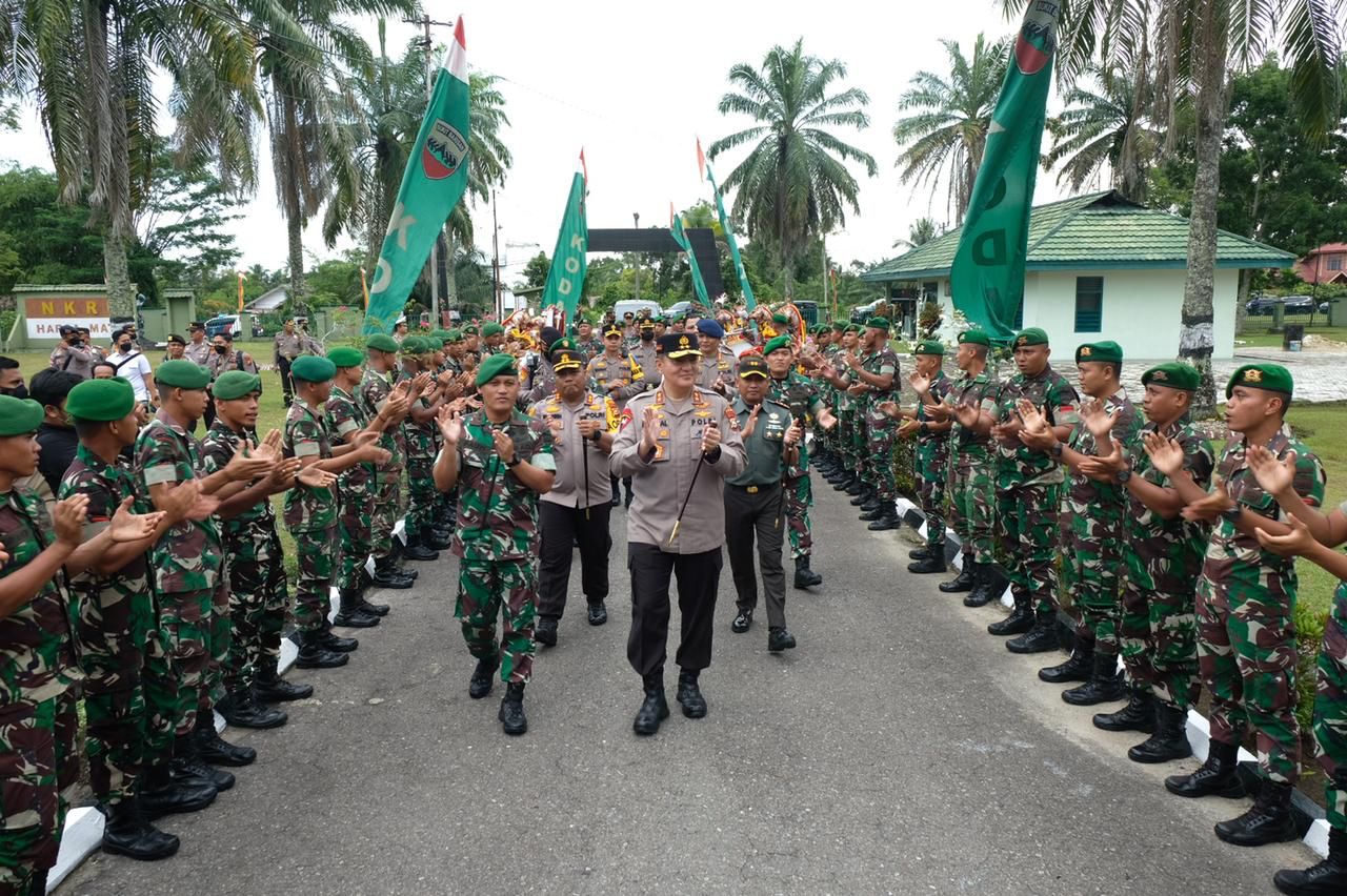 Kapolda Riau Sambangi 2 Markas TNI pada Kunjungan Kerjanya ke Wilayah Polres Kampar