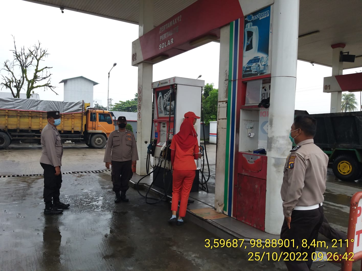 Polsek Beringin Polresta Deli Serdang Laksanakan Patroli Dan Monitoring BBM di SPBU