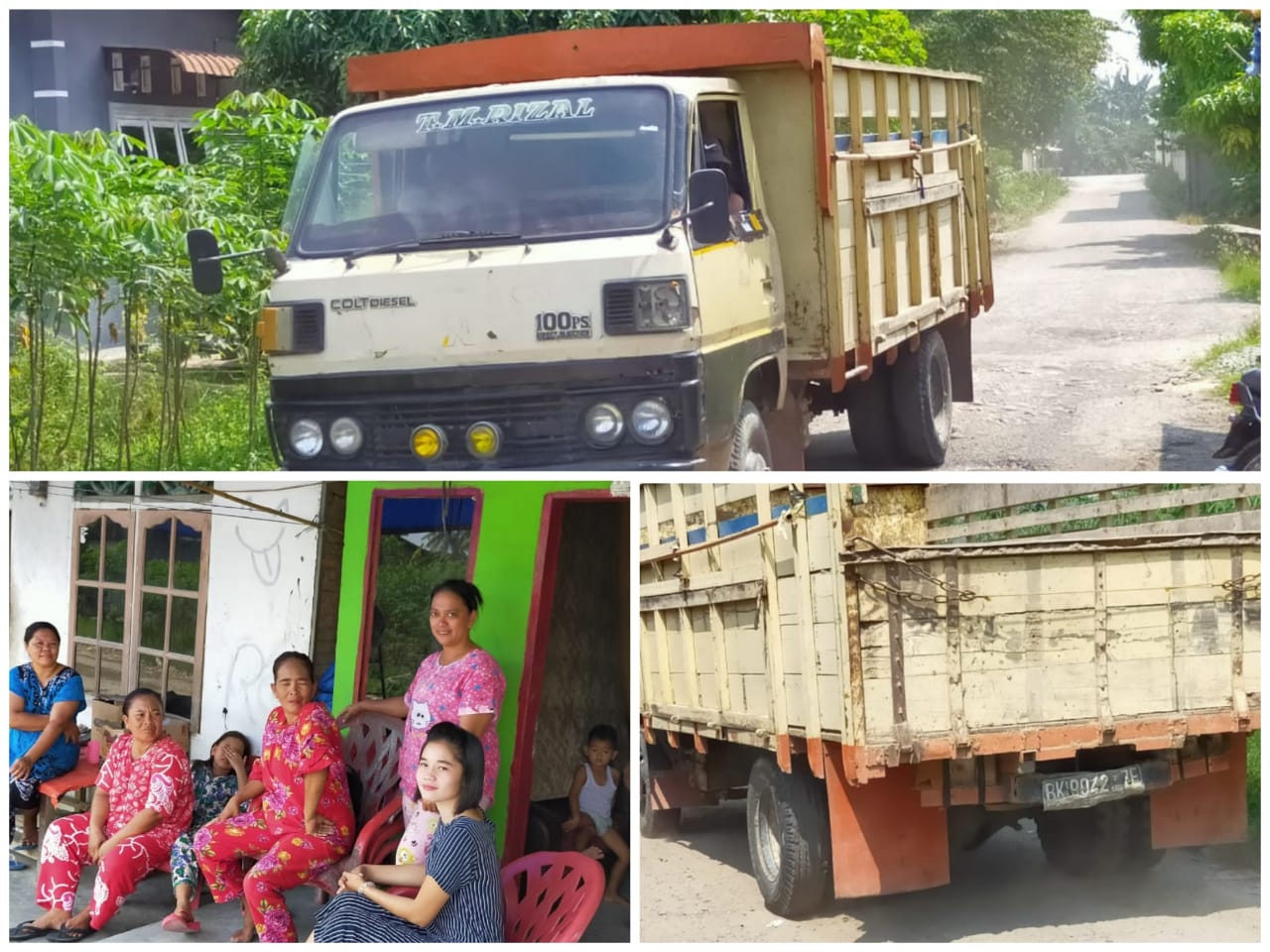 Mobil Truk Pengangkut Pakan Ternak Tebarkan Debu, Masyarakat Gang LadangTakut Terkena ISPA.