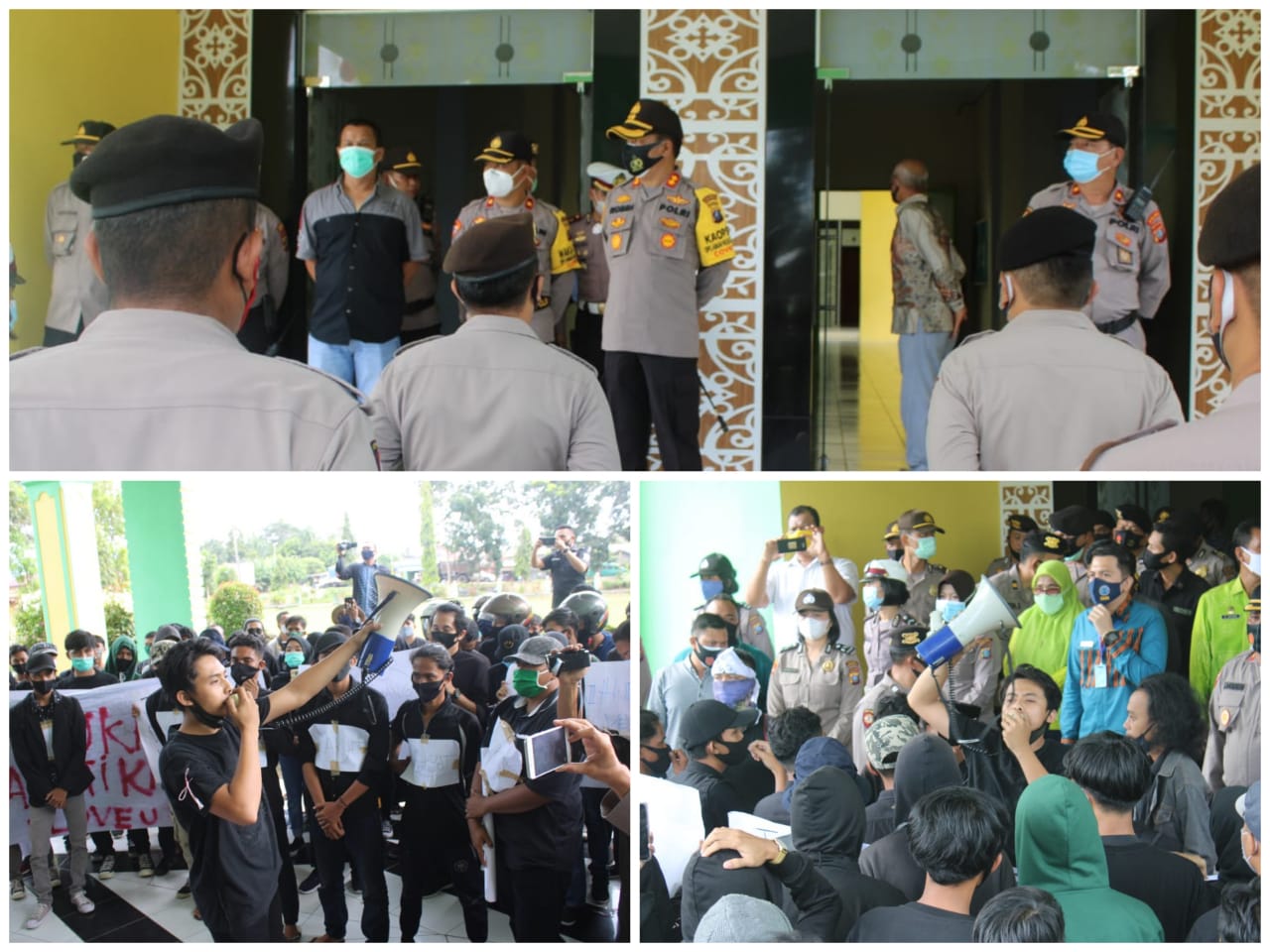 Polres Sergai Amankan Aksi Unras Aliansi Mahasiswa & Masyarakat Pemuda Serdang Bedagai