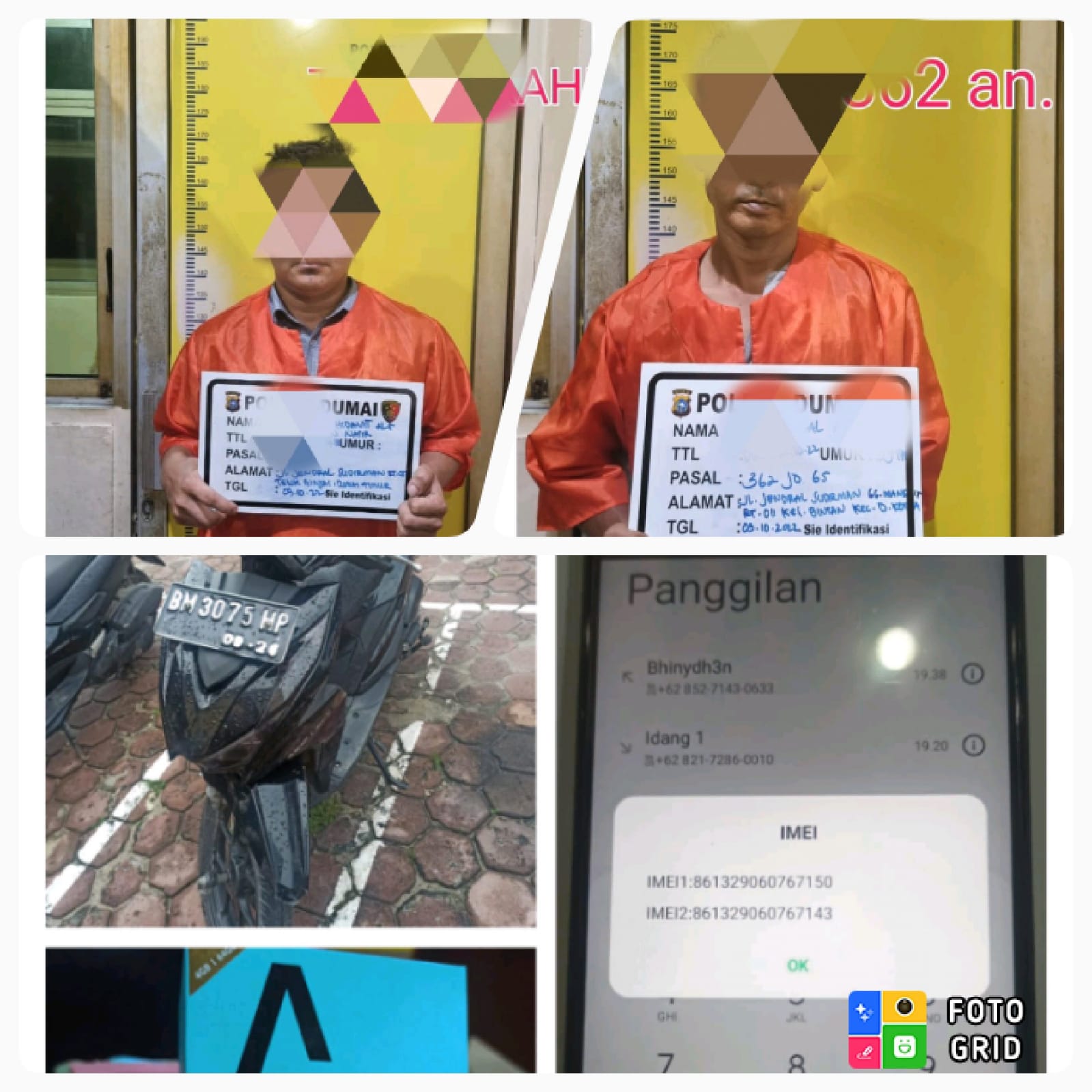 DS Tsk Pencuri Hp Diamankan Satreskrim Polres Dumai