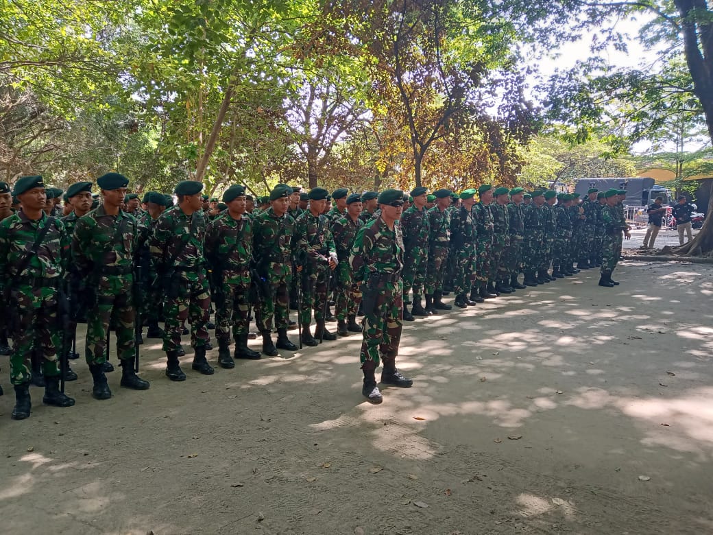 TNI Polri di Soloraya Ikuti Apel Gelar Pasukan Jelang Aksi Massa di Gedung DPRD