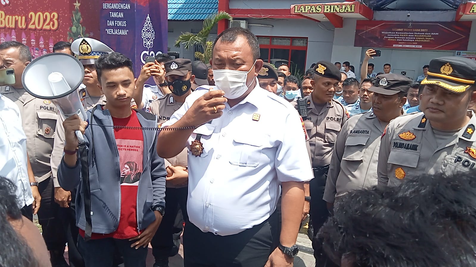 Lapas Binjai Didemo Mahasiswa, Desak Pecat Oknum ASN Polsupas