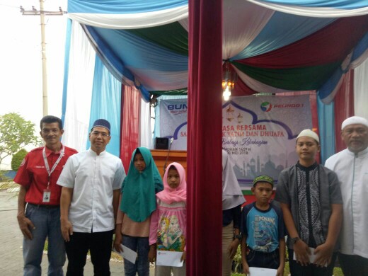 Pelindo I Gelar Bukber Bersama Anak Yatim dan Kaum Dhuafa di Pelabuhan Bandar Deli Belawan