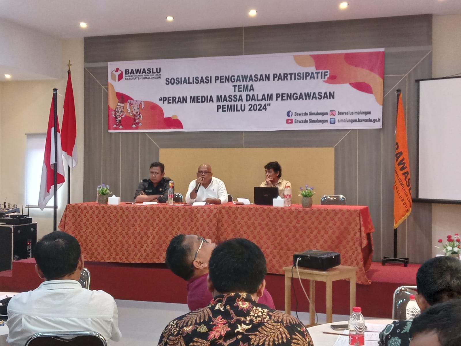 Bawaslu Simalungun Gelar Sosialisasi Peran Media Massa Dalam Pelaksanaan Pemilu 2024
