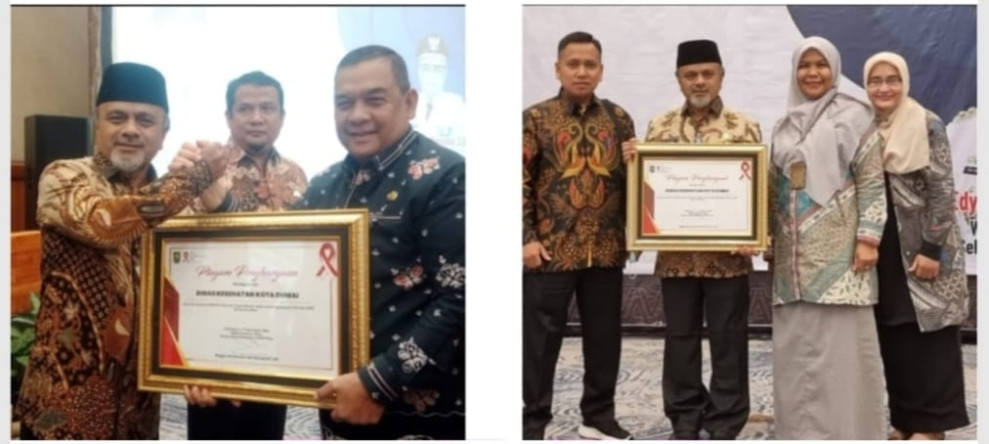 Capaian Kinerja 80%, Dinkes Dumai Raih Penghargaan dari Ketua Pelaksana KPAP Riau
