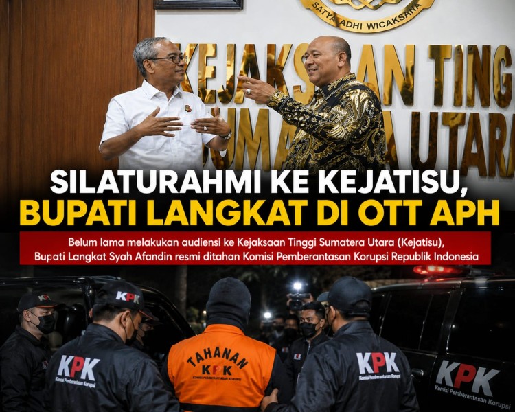 Silaturahmi Ke Kejati Sumut, Bupati Langkat Di OTT APH