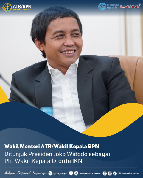 Wamen ATR/Wakil Kepala BPN Ditunjuk Presiden Joko Widodo sebagai Plt. Wakil Kepala Otorita IKN