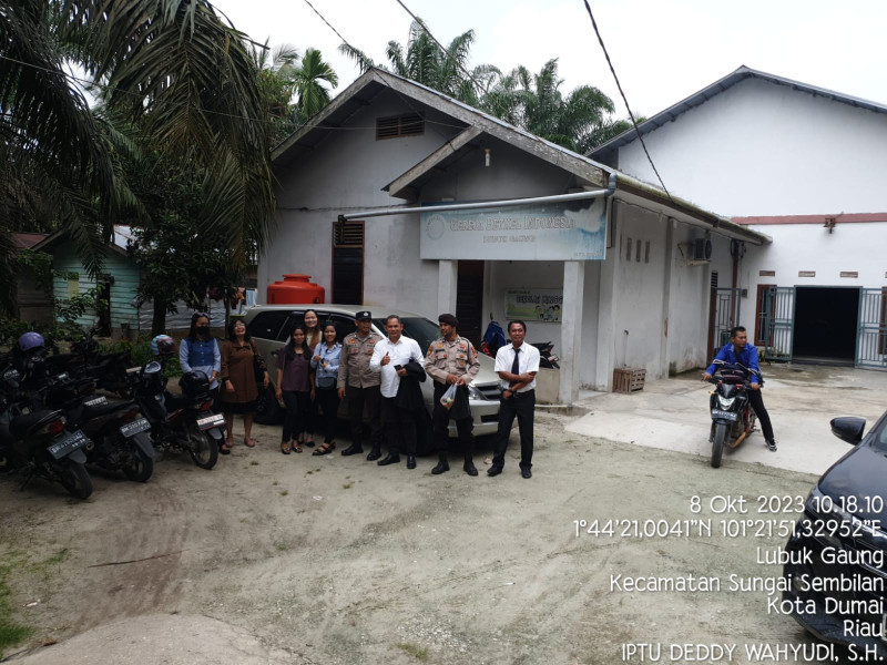 Kali Ini Dalam Minggu Kasih, Polres Dumai Kunjungi Gereja GBI Lubuk Gaung