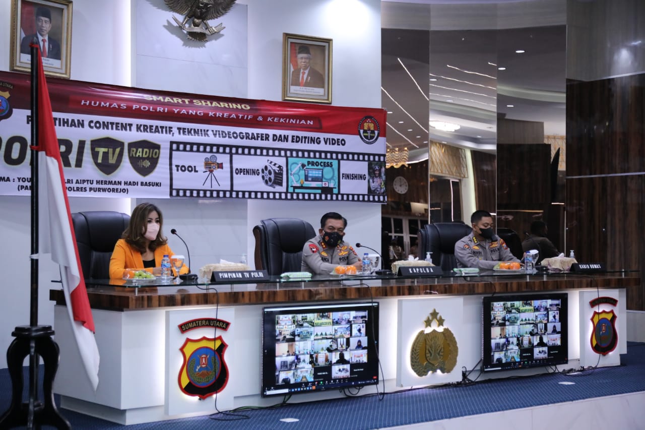 Kapolda Sumut Pimpin Pelatihan Konten Kreatif di Polda Sumut.