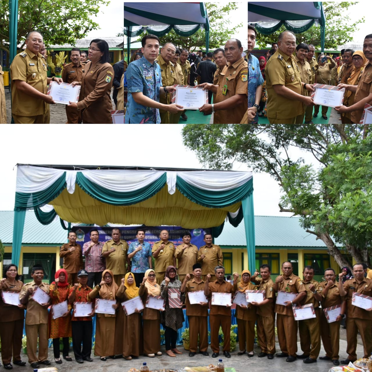 Bupati H Soekirman dan Ketua DPRD Sergai Riski Ramadhan  Hadiri Penghargaan 18 Sekolah Adiwiyata