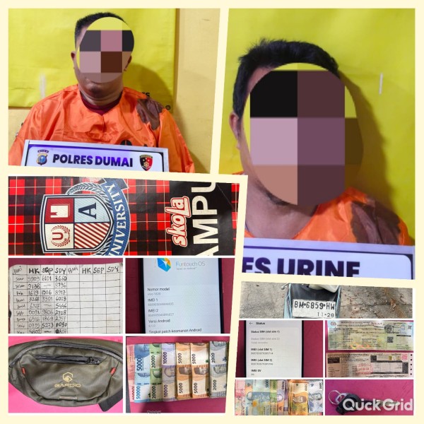 Polsek Bukit Kapur Ungkap Kasus Perjudian Togel, Dua Pelaku Diamankan