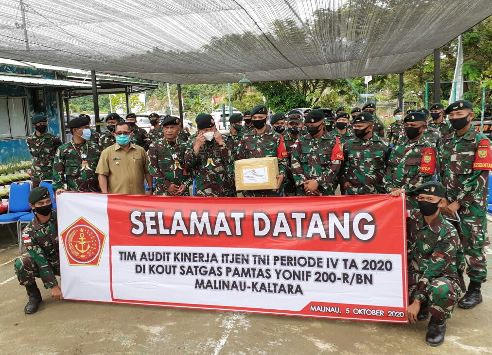 Tim Audit Itjen TNI Kunjungi Satgas Pamtas RI-Malaysia