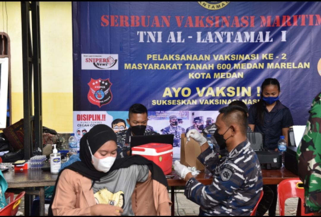 Kebut Vaksinasi Di Kota Medan Lantamal I Kolaborasi Dengan Kec. Medan Marelan