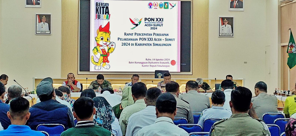 Pemkab Simalungun Gelar Rakor Percepatan Persiapan Pelaksanaan PON Ke XXI Aceh-Sumut