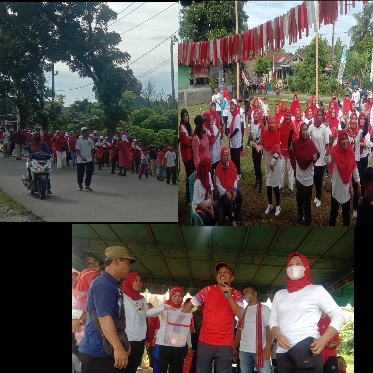 Warga Merah Putih Tumpah Dijalan, Desa Tuntungan II Rayakan HUT Ke-77 Kemerdekaan RI
