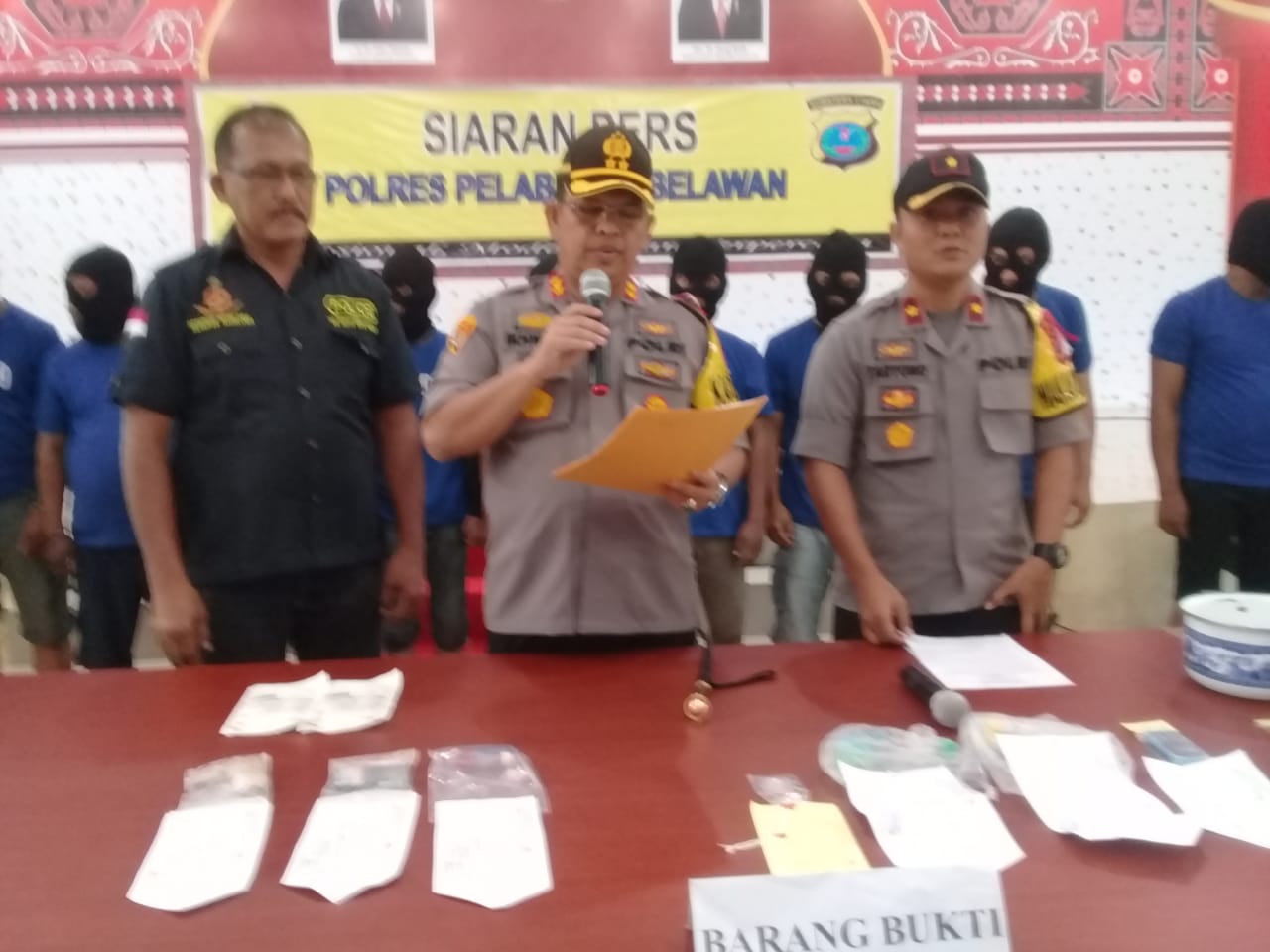 Sat Narkoba Polres Pelabuhan Belawan berhasil Ungkap Kasus Narkoba di 3 Lokasi dengan 12 Tersangka