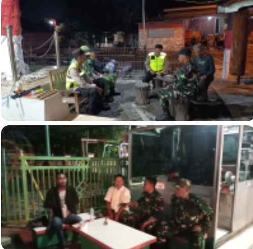 Patroli Malam Koramil 01 Wonogiri, Bersama Linmas dan Polsek Jaga Kondusivitas Kota