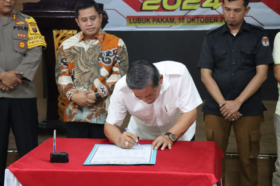 Polresta Deli Serdang Gelar Deklarasi Pemilu Damai 2023-2024