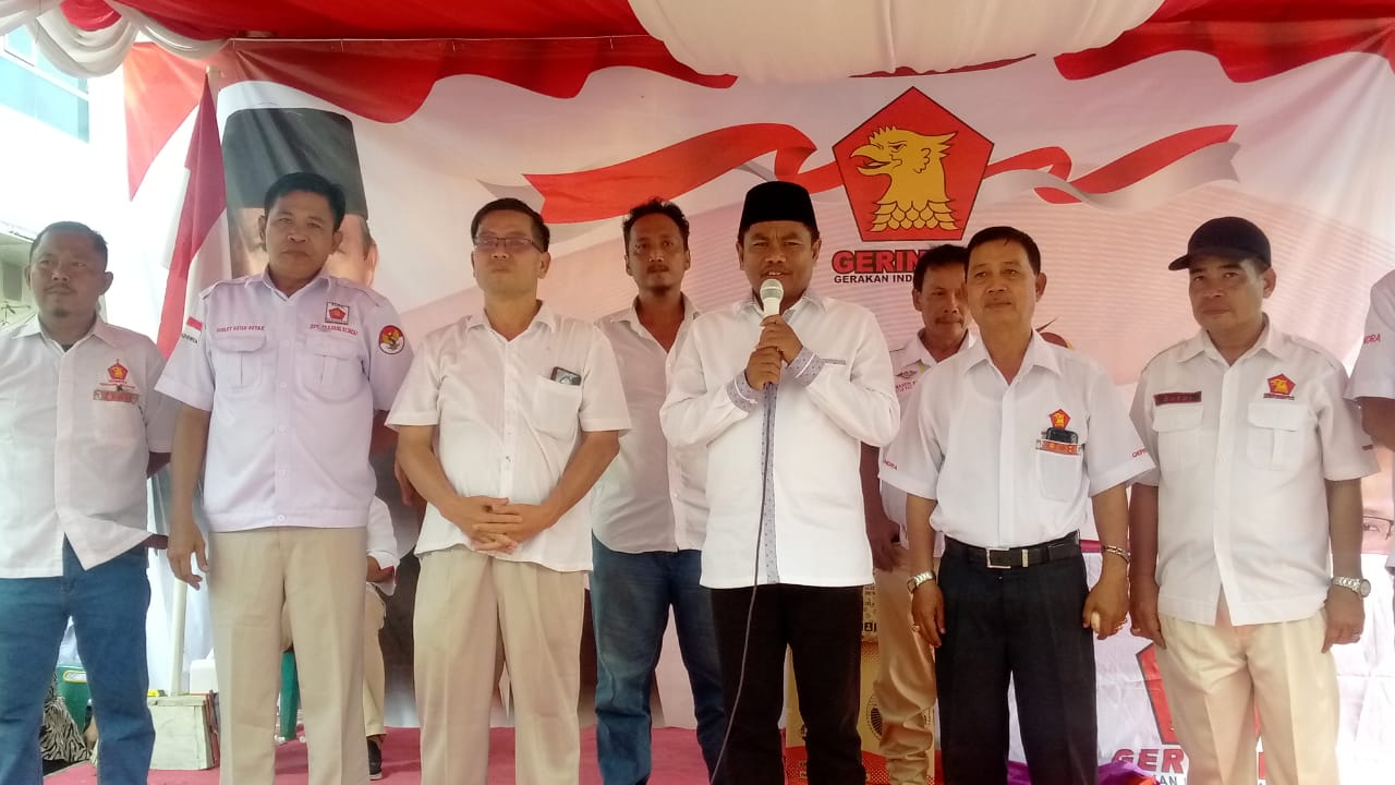 Ketua DPC PDIP ,H Darma Wijaya Kunjungi HUT ke- 12 Partai Gerindra Serga