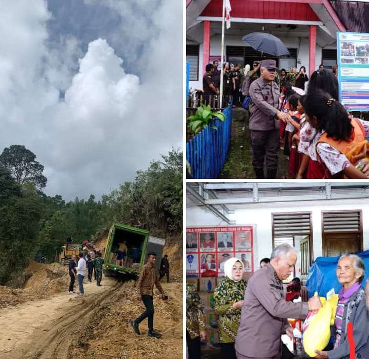 Tembus Medan Terjal, Kajati Sumut dan Rombongan Bantu Korban Bencana Alam Di Desa Pansurbatu Tapanuli Utara