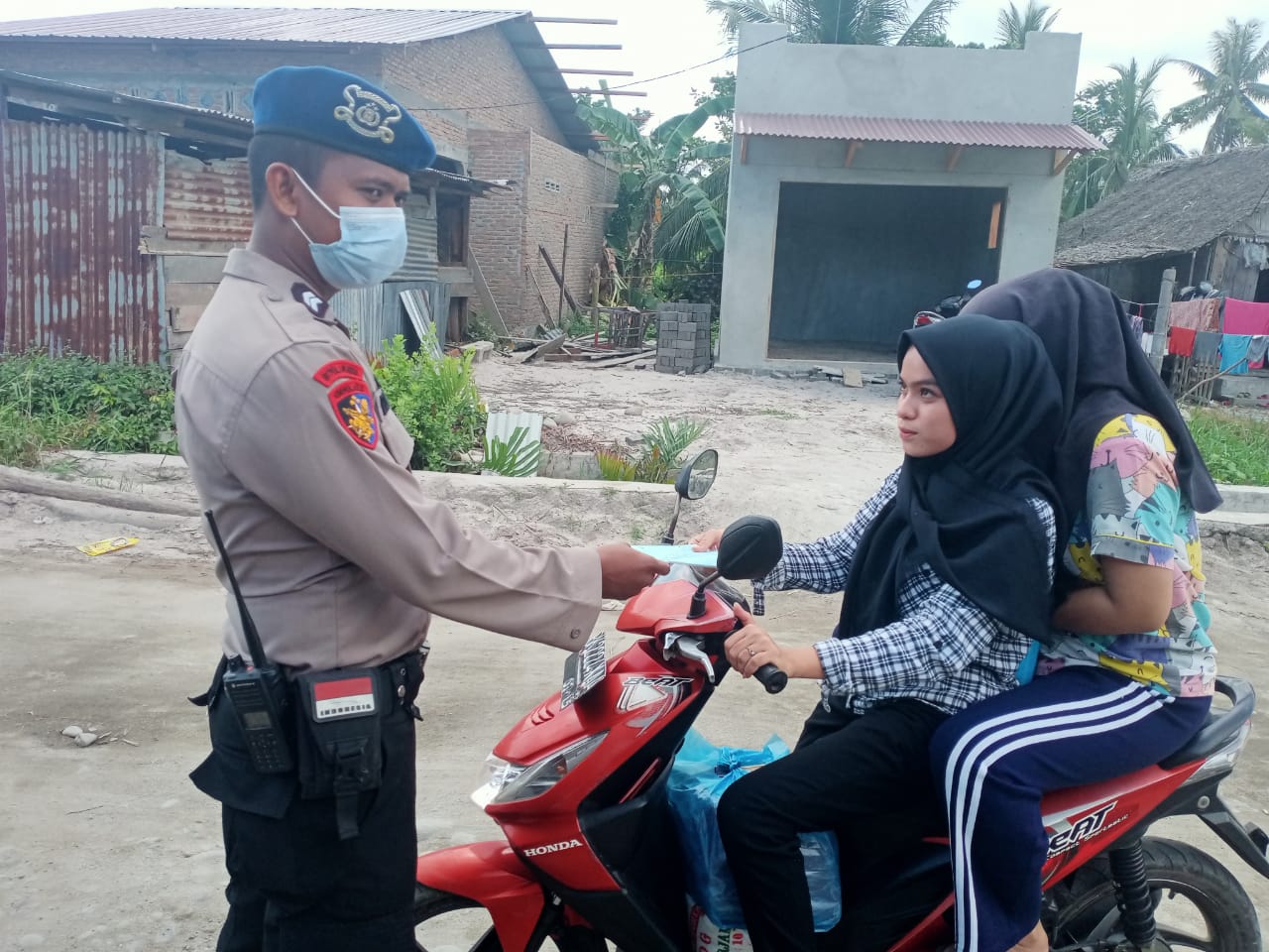 Gelar Operasi Yustisi,Sat Pol Air Polres Sergai Himbau Masyarakat Patuhi Prokes