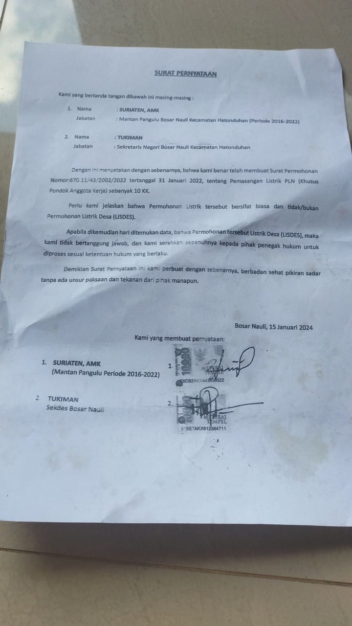 Penyidik Didesak Usut Dugaan Korupsi Pengadaan Listrik Desa Di Simalungun