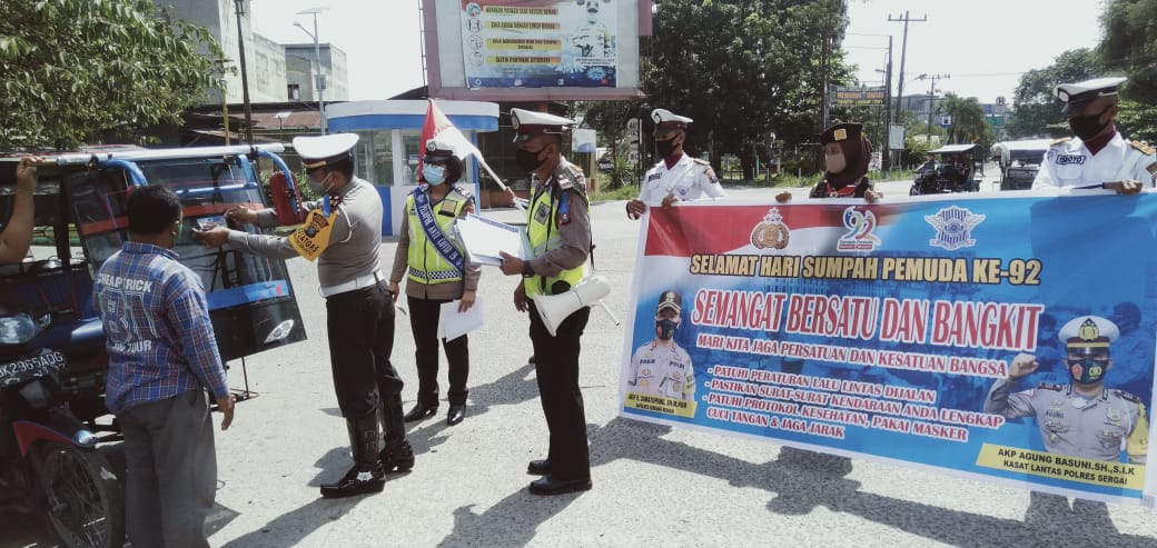 Hari Sumpah Pemuda Ke- 92, Polres Sergai Gelar Ops Zebra Toba 2020 dan Ops Yustisi 