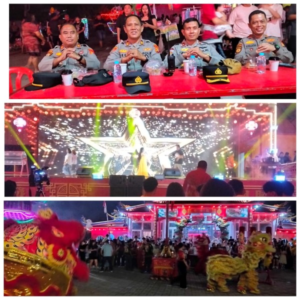 Perayaan Klenteng Hock Liong Kiong Kapolsek Dumai Barat dan Personil Polres Dumai Siap Menjaga Keamanan Ketertiban