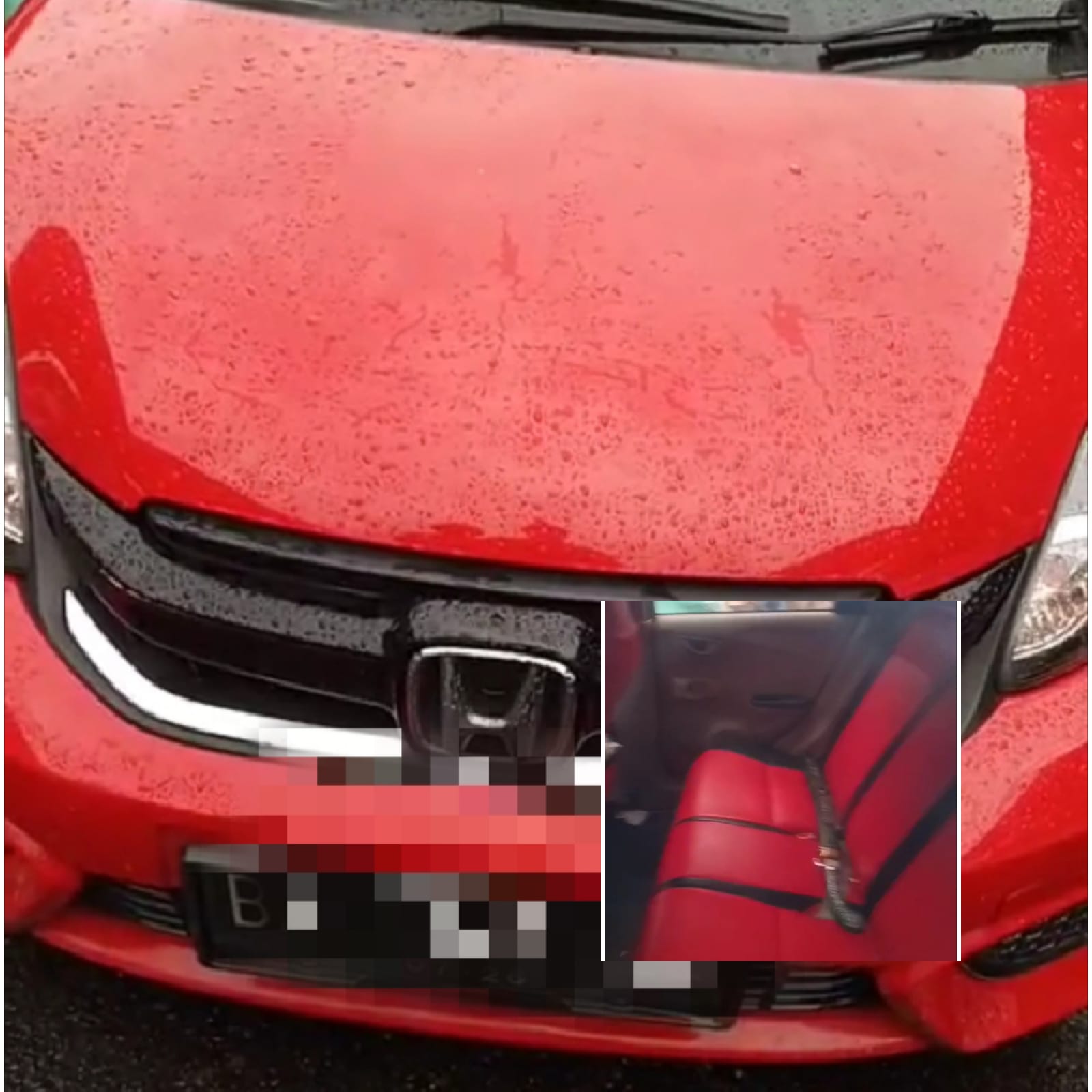 Ntah Kemana, Mobil Brio Merah Penyimpan  Sajam yang Diamankan Polres Binjai