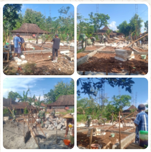 Dikebut dengan Semangat Gotong Royong, Program RTLH TMMD Boyolali Tunjukkan Progres Menggembirakan