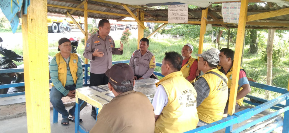 Polsek Dumai Barat Gelar Cooling Sistim Silaturahmi Kamtibmas Bersama Komunitas Ojek Kelakap Tujuh