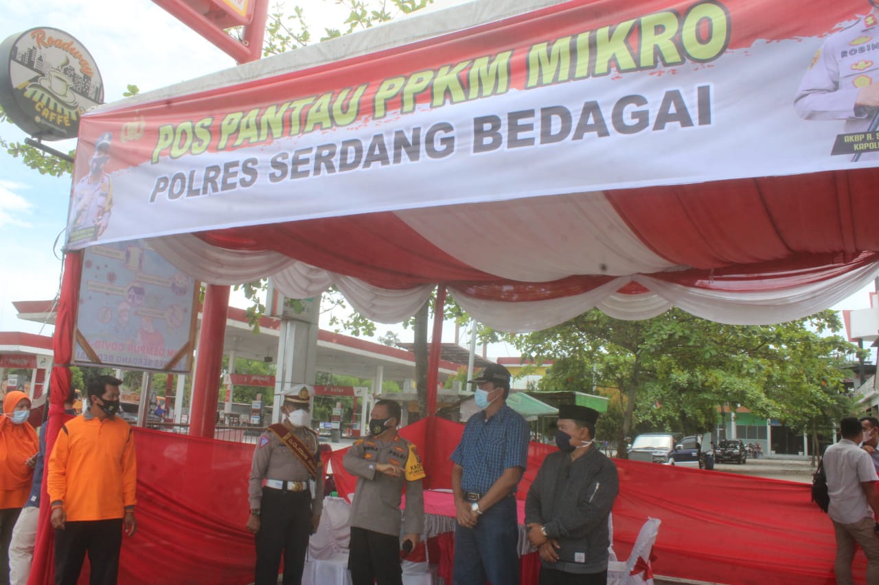 Cek Pos PPKM Mikro Cegah Wabah Covid-19, Kapolres Sergai: Warga terpapar jangan Malu Covid Bukan Aib