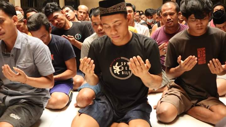 SAT TAHTI Polres Labuhanbatu gelar Binrohtal di Rumah Tahanan Polres Labuhanbatu