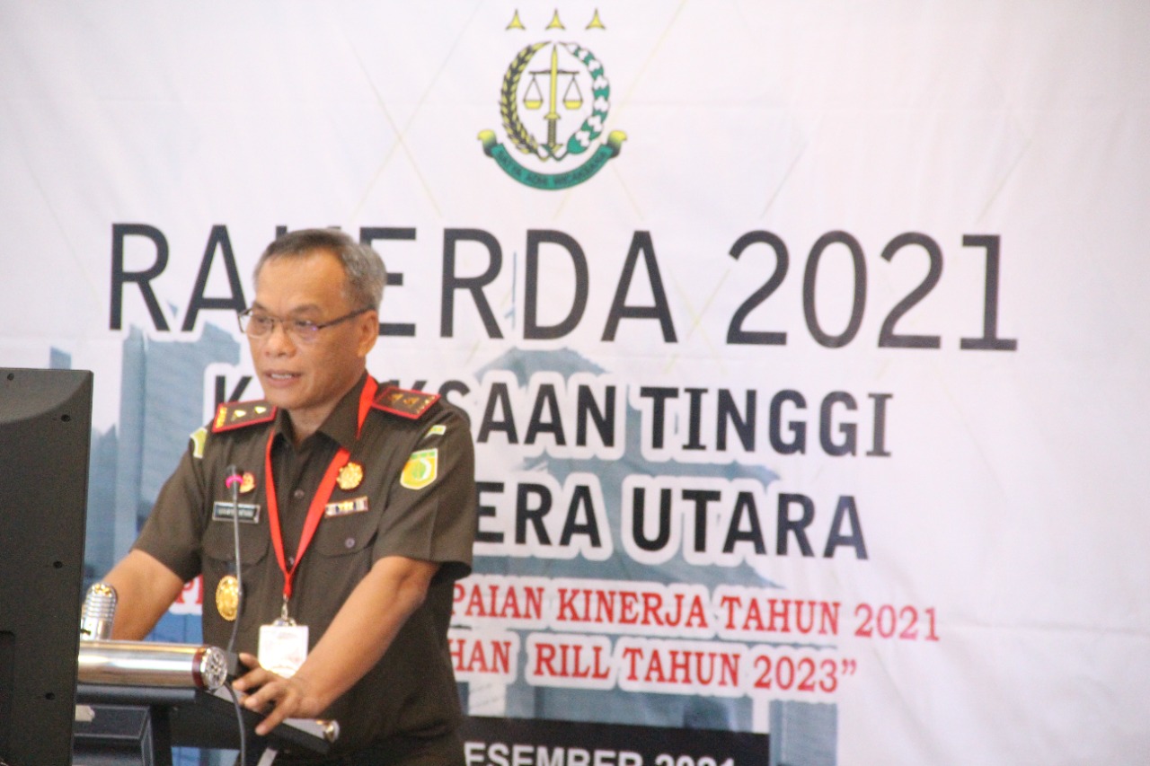 Kajati Sumut Tutup Kegiatan Rakerda 2021 : Gunakan Hati Nurani dalam Pelaksanaan Tugas